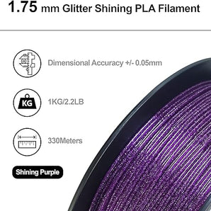Hello3D PLA Sparkle Purple