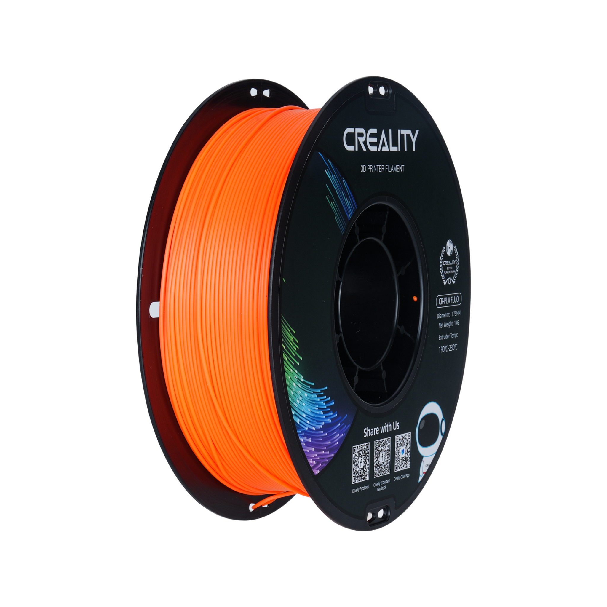 Creality PLA Filament Fluorescent Orange Roll