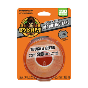 Gorilla Mounting Tape Clear- 1In X 150In