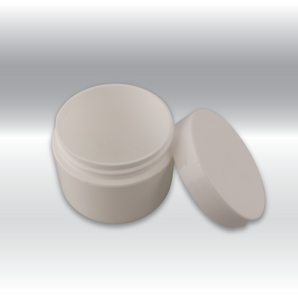 2oz White Cosmetic Jar w/ Plain Lid