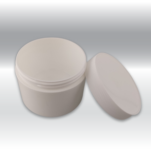 8oz White Cosmetic Jar w/ Plain Lid