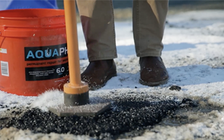Aquaphalt - Permanent Repair for asphalt and concrete. Year Round