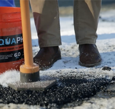 Aquaphalt - Permanent Repair for asphalt and concrete. Year Round