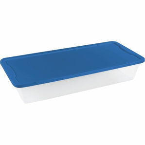 Homz Tote Clear/Blue Lid - 41 Quart