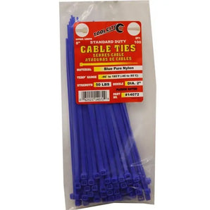 Tool City Cable Tie Standard Duty Blue 14072 8"