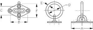Sea-Dog Eye Plate W/Ring Stainless. 089613