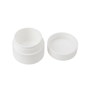 1/4oz White Cosmetic Jar w/ Plain Lid
