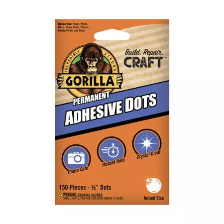 Gorilla Permanent Adhesive Dots - 150 pc. – product packaging
