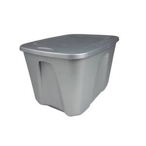 Homz Tote Silver/Silver Lid - 18 Gallon