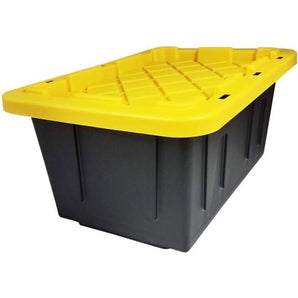 Homz Tote Black/Yellow Lid - 27 Gallon
