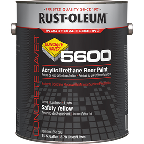 Rustoleum 5600 System Acrylic Urethane Floor Paint Silver Grey - 3.8 L