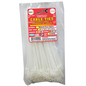 Tool City Cable Tie Screw Mount Natural 14450 8"