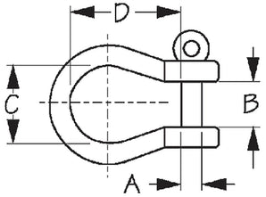 Sea-Dog Bow Shackle 316 Stainless St. 354 - 1470561