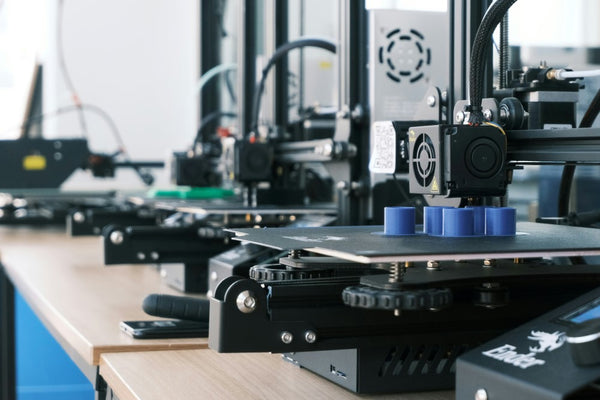 
A group of filament 3D printers