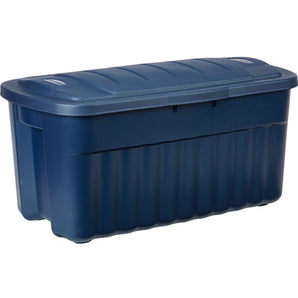 Rubbermaid Rough Tote Blue W/Lid 40