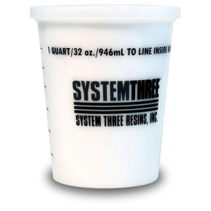 SystemThree White Glass Microsphere 1 Quart 3145S16