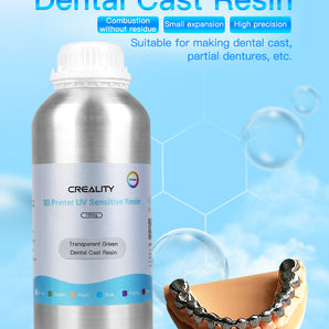 Creality 3D Resin - Dental Casting - Trans Green - 1kg