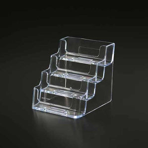 Clear Acrylic 4-Bay Business Card Holder - CTS0172