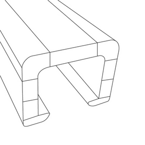 Gallina arcoPlus Polycarbonate Profile Connector Covergasket 2146 - 144"