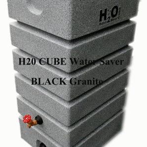 H2O Water Saver Rainbarrel Cube Black Granite 75Gal
