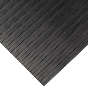 NWR Rubber Runner Black Wide Ribbed-36In X 1/8In