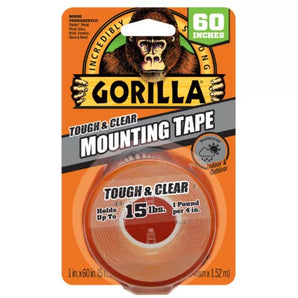 Gorilla Mounting Tape Clear-1In X 60In