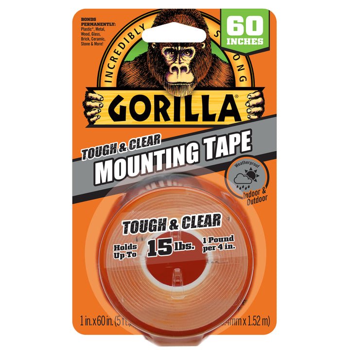 Gorilla Heavy Duty Mounting Tape 1inx60in Clear – product packaging