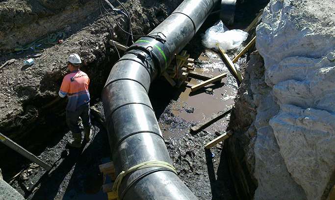 Pipe installation — application example for fabricated PipeGrade components