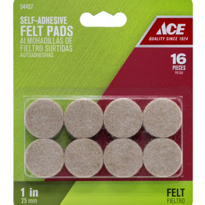 Ace Felt Pad 1in 16-Pak 54457