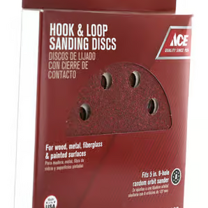 Ace Hook & Loop Sand Discs - 15pk 80G 2062651