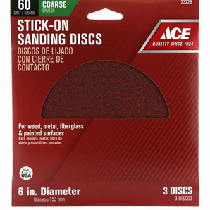 Ace Peel & Stick  Sanding Disc 60G 23228