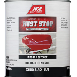 Ace Rust Stop Flat Black- 1 Quart