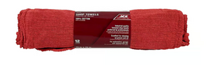 Ace Red Cotton Shop Towel 12pk