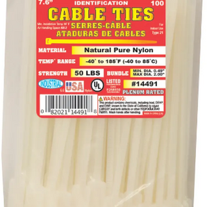 Tool City Cable Tie Vertical Id Natural 14491