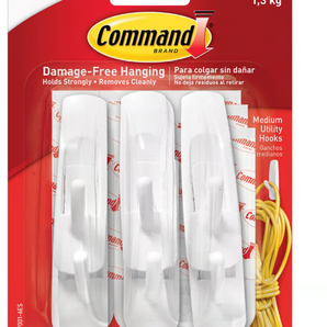 3M Command Med Utility Hooks 6pk 170016Es
