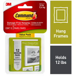 3M Command Picture Hangers 12pk 17204 Med.