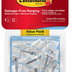 3M Command Small Wire Hook 9pk 17067Clr
