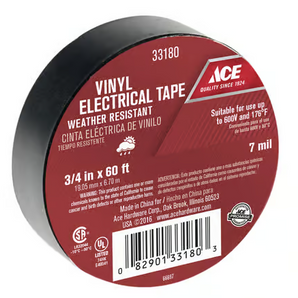 Ace Electrical Tape Black 33180