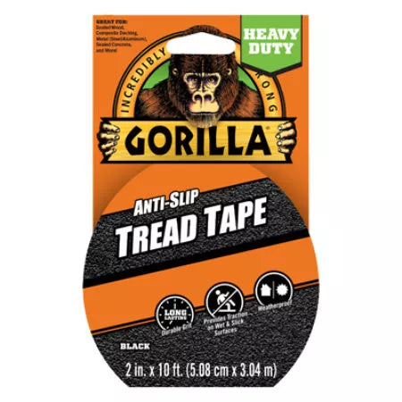 Gorilla Heavy Duty Anti-Slip Tread Tape 2inx10ft Black – product packaging