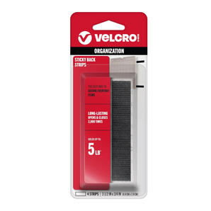 Velcro Strips Black 4-Pak 90075
