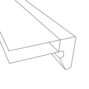 Gallina arcoPlus Polycarbonate Terminal Profile 2148 Clear - 8mm x 144"