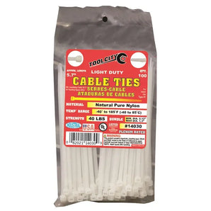 Tool City Cable Tie Light Duty Natural 14030 5.7"