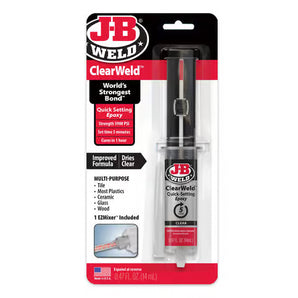 JB Weld Clearweld 5 Min Epoxy 8oz