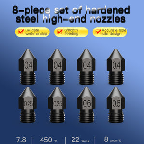 Creality Hardened Steel Nozzle Kit 8pk