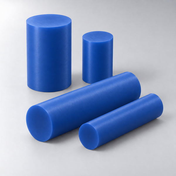 Nylatech® Blue cast nylon rod in assorted stock sizes