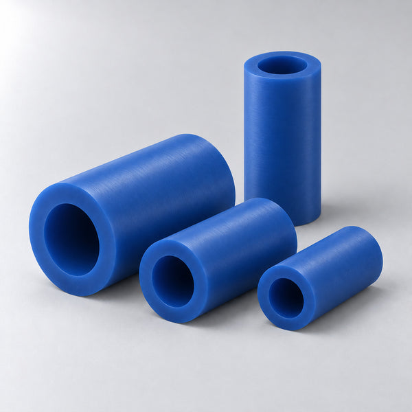 Nylatech® Blue cast nylon tube in assorted stock sizes