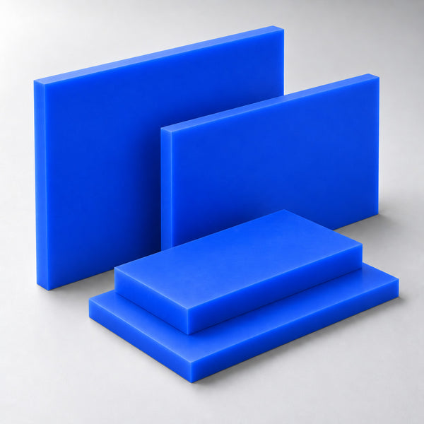 Nylatech® Food Grade Blue cast nylon sheet in assorted stock sizes