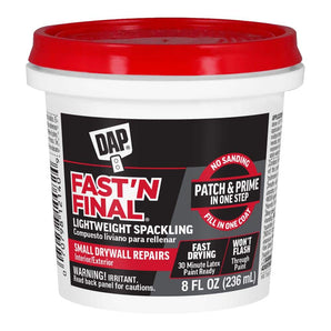 Dap Fast'N Final Fill Spackle Int/Ext- 8Oz (237Ml)