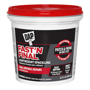 Dap Fast'N Final Fill Spackle Int/Ext-32Oz (946Ml)