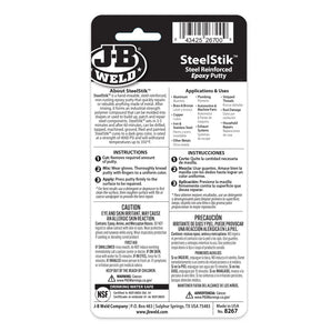 JB Weld Steelstik Epoxy Putty Stick 8267 2oz